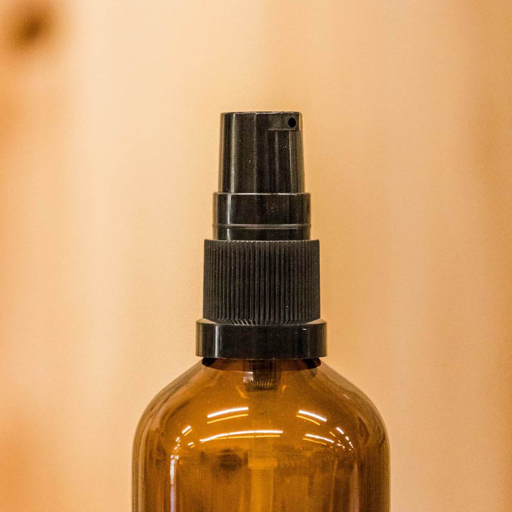 serum/lotion pump amber bottles