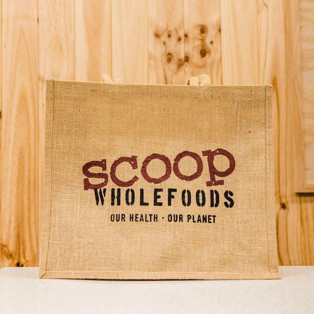 scoop hessian bag large
