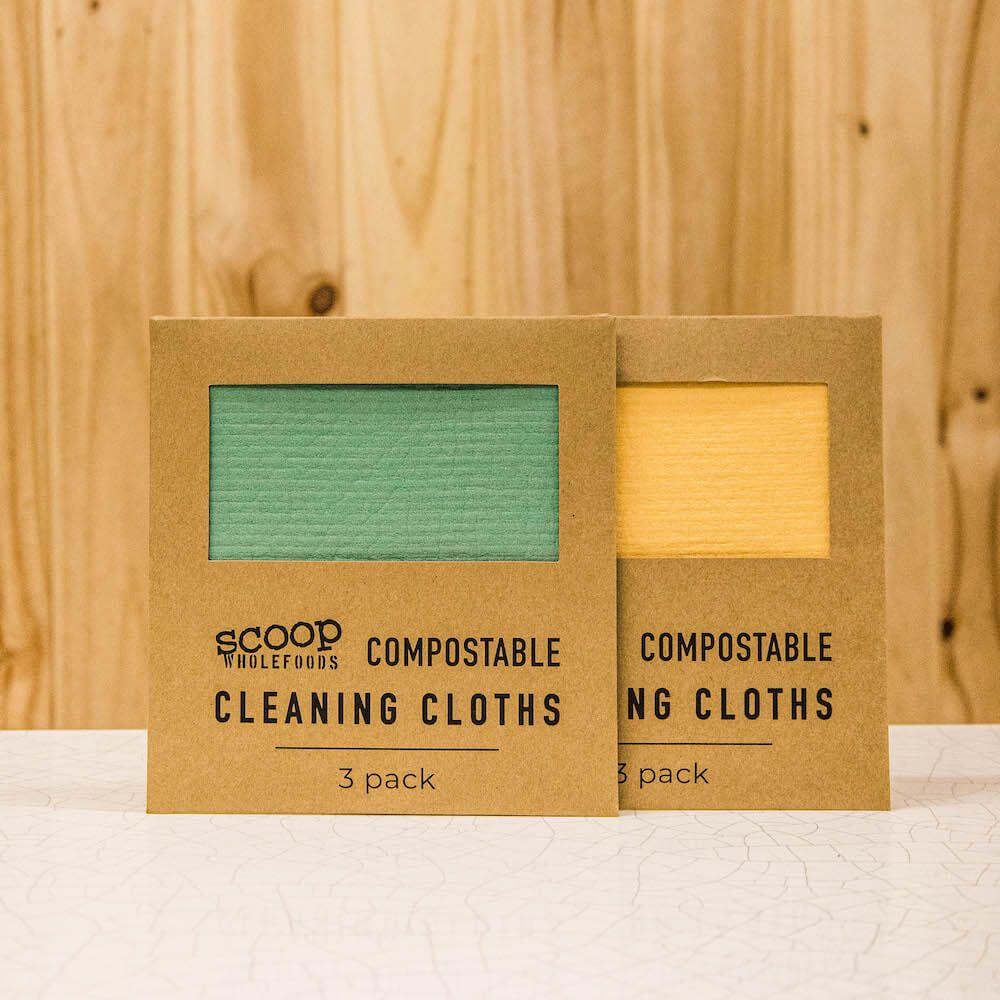 compostable cleaning cloths x3 pack