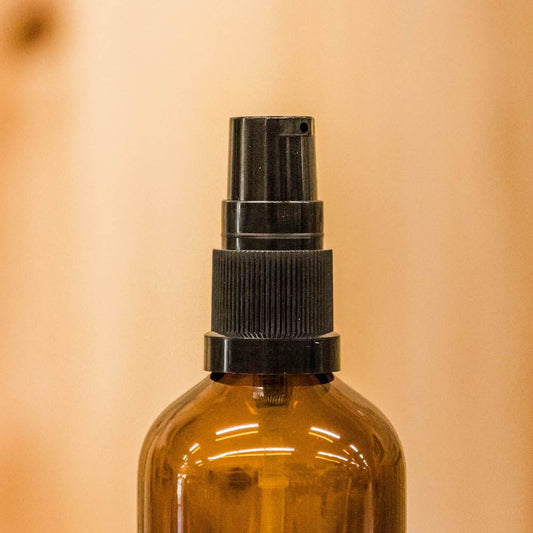 serum/lotion pump amber bottles