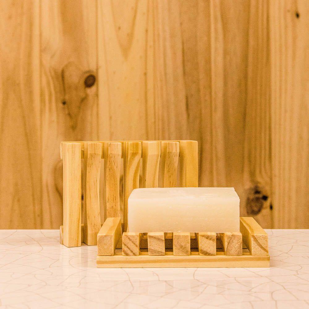 soap tray bamboo light